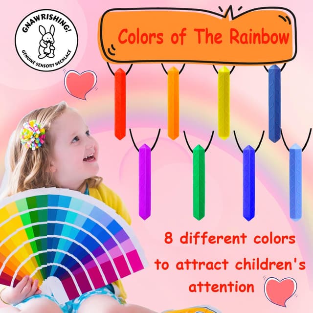 Thumbnail 6 de GNAWRISHING Chew Necklace pack 8 — sensory chewable toys