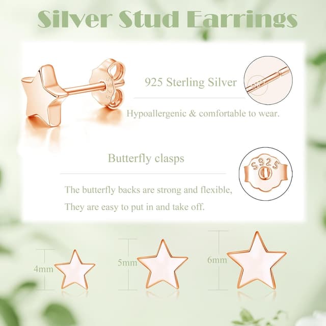 Thumbnail 1 de Cangall Silver Stud Earrings Set