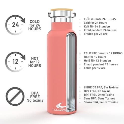 Detalle 2 de Daikoku Botella Agua Acero Inoxidable 750 ml 🚰