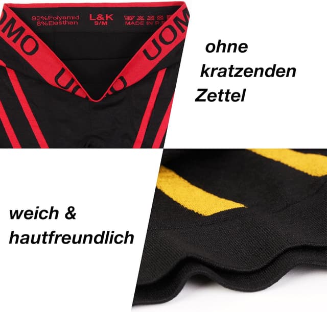 Detalle 2 de L&K 10er Pack Herren Retroshorts/Boxershorts aus Mikrofaser (10 Modelle)