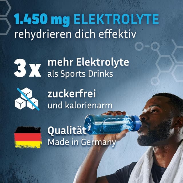 Detalle de GOOD Hydration® Rehydration Booster WALDBEERE – Elektrolyt-Pulver ohne Zucker mit 1.450 mg pro Stick (24 Sticks)