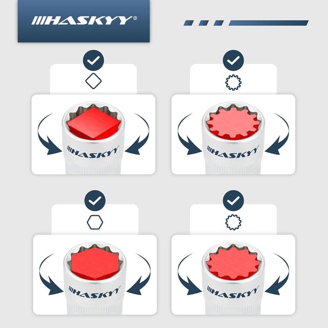 Thumbnail 3 de HASKYY 21PCS jeu de douilles 8‑36 mm