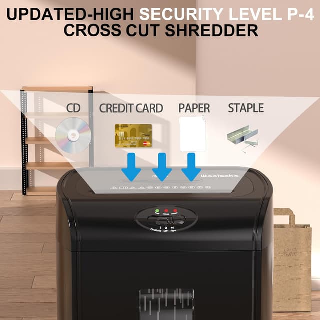 Detalle de Paper Shredder 16-Sheet Cross Cut, 4.76-Gallon ๐
