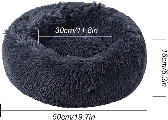 Detalle de UUEMB 50cm Calming Dog Cat Bed, Plush Donut Pets Beds for Small Dogs Cats, Soft Puppy Kitten Cuddler Round Bed Cushion, Washable Warm Dog Beds for Improved Sleeping (Dark Grey)
UUEMB 50cm Calming Dog Cat Bed, Plush Donut Pets…