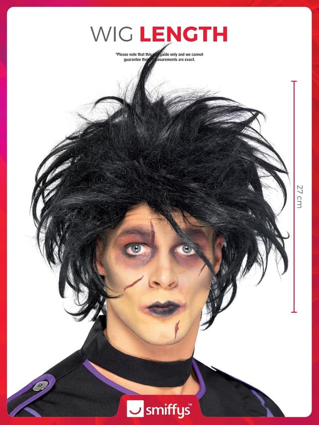 Thumbnail 4 de Smiffys Psycho Wig perruque noire đ