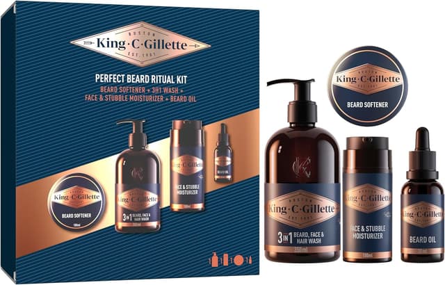 Detalle de King C. Gillette Beard Grooming Gift Set 350ml