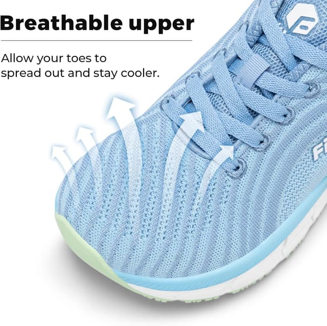 Detalle de FitVille Scarpe Running Donna Pianta Larga Wide Fit extra larga in tessuto traspirante