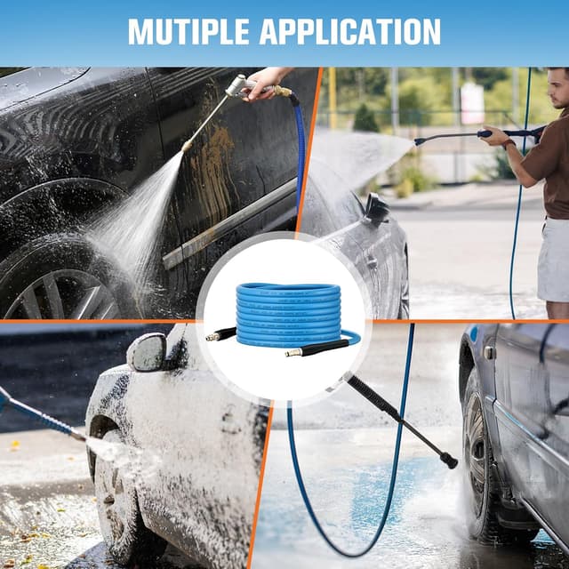 Thumbnail 6 de Ampvolts 10M Kink-Resistant Pressure Washer Hose 3600 PSI