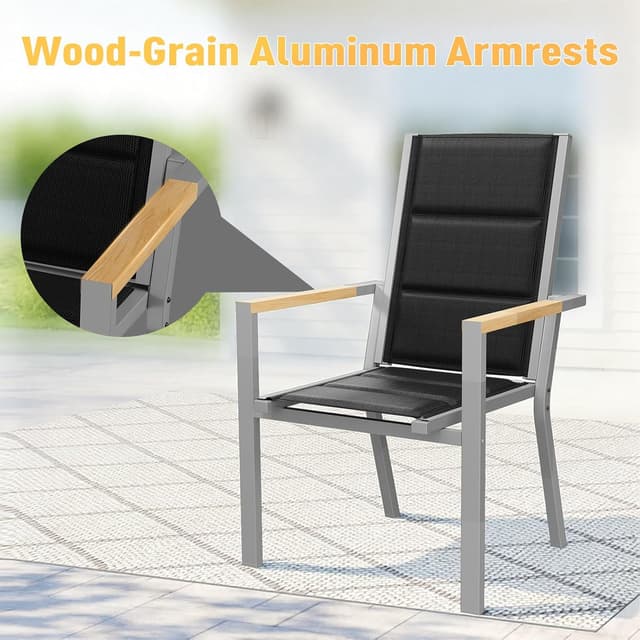 Thumbnail 4 de JUMMICO Sedia da Esterno Impilabile Portata 160kg