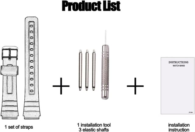 Detalle de Ersatzarmband aus Harz/Silikonkautschuk für Casio F-91W (F91W) – wasserdichtes Uhrenband