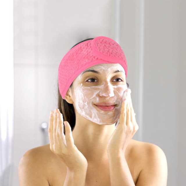 Thumbnail 6 de KinHwa Kosmetik Stirnband aus Frottee mit 2 Spa-Armbändern (3er-Pack, darkgray) – Haarschutzband mit Klettverschluss