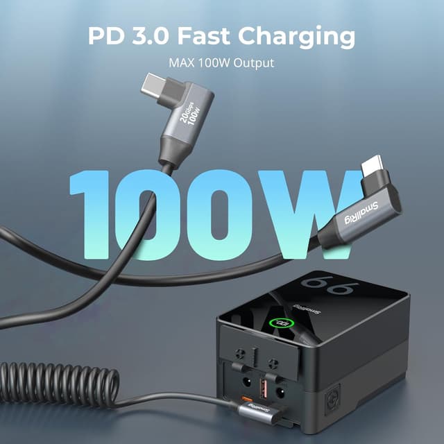 Detalle de SMALLRIG 4793 Spiraldatenkabel 100 W đ