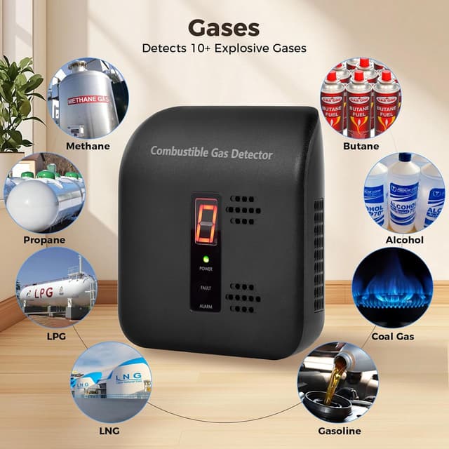 Thumbnail 3 de Xalire Plug-in Natural Gas Leak Detector 85dB