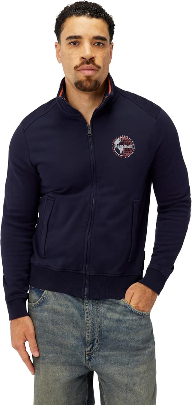 Thumbnail 6 de Napapijri Felpa con zip Beril in cotone