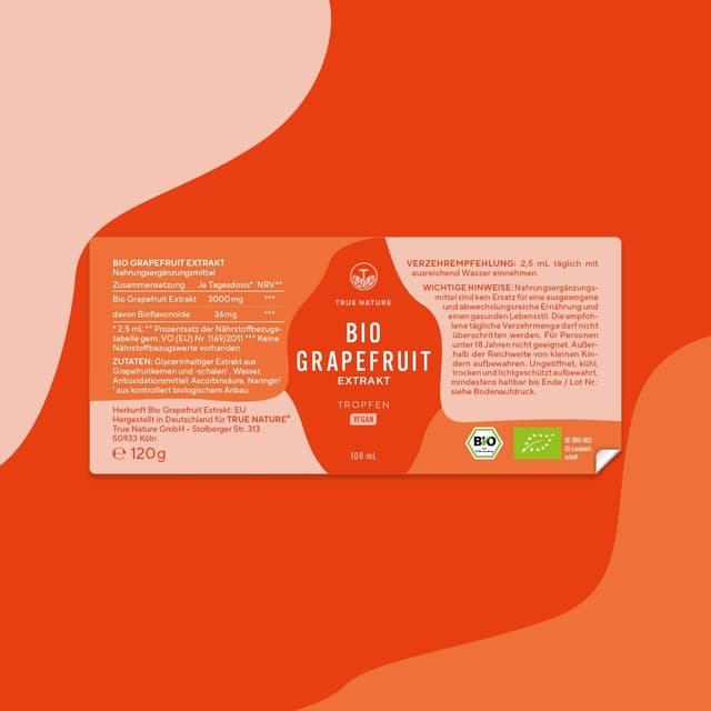 Thumbnail 6 de TRUE NATURE Bio Grapefruitkernextrakt Tropfen – 100 ml, 1440 mg Bioflavonoide je 100 ml
