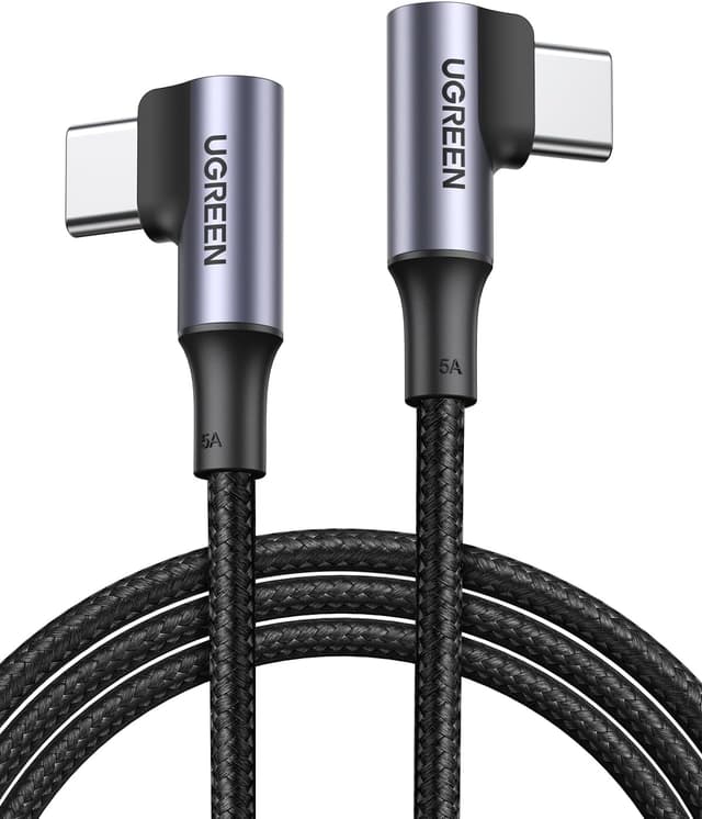 Detalle de UGREEN 100W USB C Right Angle Cable