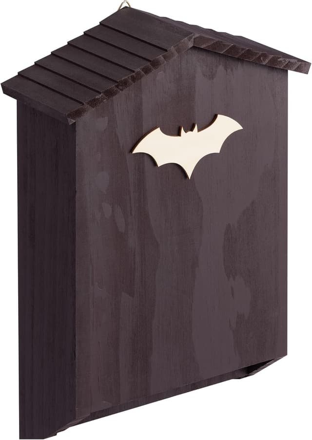 Detalle de Navaris Large Outdoor Pine Wooden Bat Box with Double Chamber Design (26x10.2x42cm)
