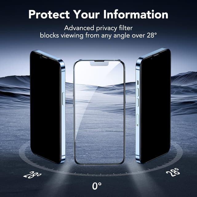 Detalle de Lot de 3 films de protection écran ESR en verre trempé pour iPhone 14 Plus / iPhone 13 Pro Max