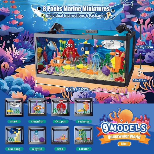 Thumbnail 3 de TectoStrux 8 in 1 Fish Tank Building Set