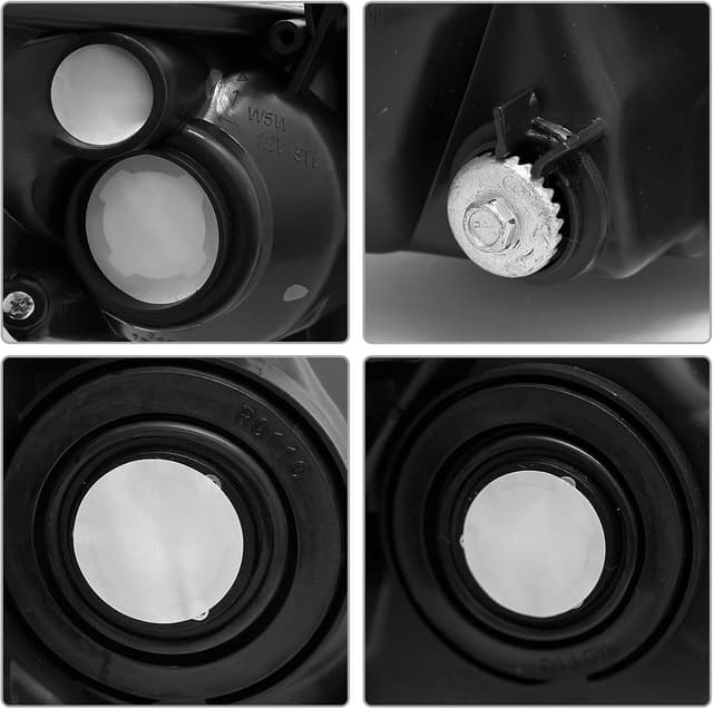 Detalle de ADCARLIGHTS Headlight Assembly Pair for 2009-2010 Toyota Corolla (Clear Lens, Chrome Housing, Amber Reflector) W/O Bulbs