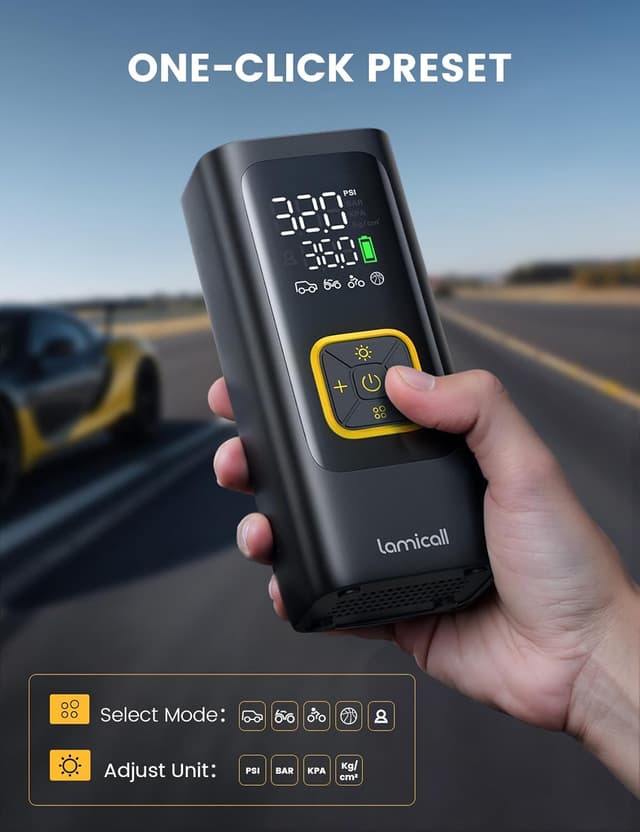 Thumbnail 4 de Lamicall Tyre Inflator 150 PSI with 6000mAh battery