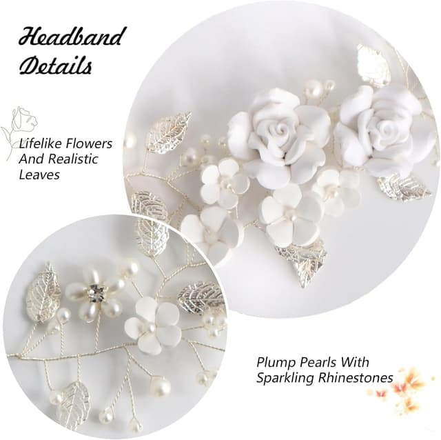 Thumbnail 3 de Bridal Pearl Hair Accessories Set 11pcs
