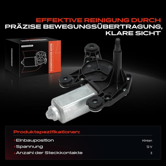 Detalle 2 de Frankberg Scheibenwischermotor hinten 3-polig (51811480) – passend für Doblo Cargo/MPV 263