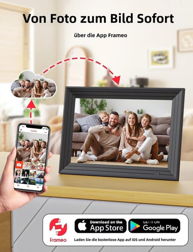Detalle de Luakug WLAN Digitaler Bilderrahmen 10,1 Zoll