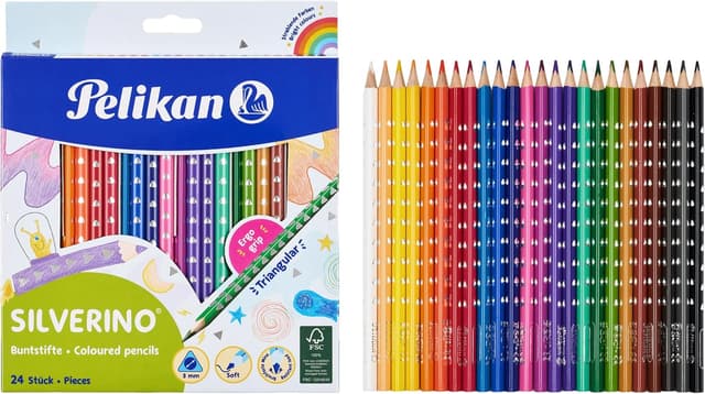 Thumbnail 6 de Pelikan Silverino Matite Colorate 24 Colori Triangolari