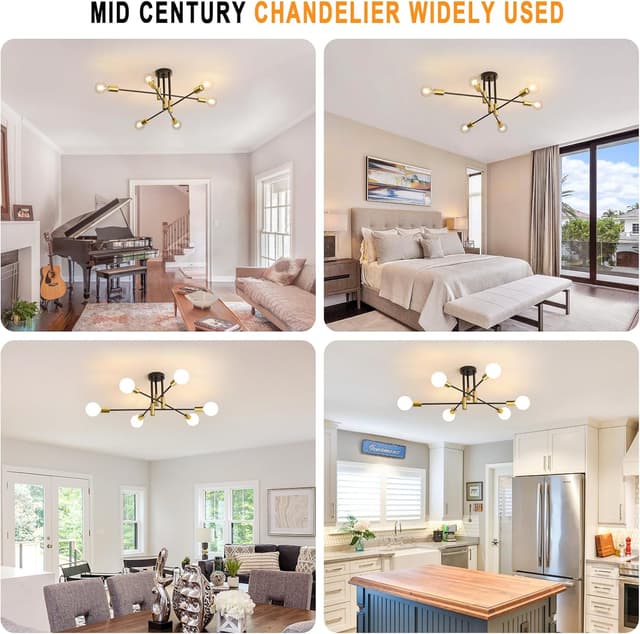 Thumbnail 6 de Comely Lampadario Sputnik 6 luci E27