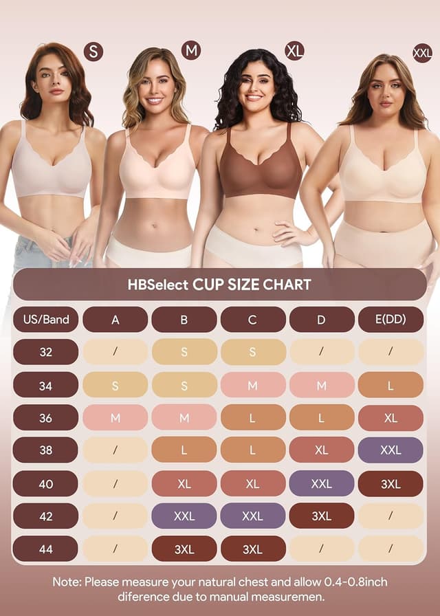 Thumbnail 3 de HBselect Jelly Bras for Women No Underwire 3PCS