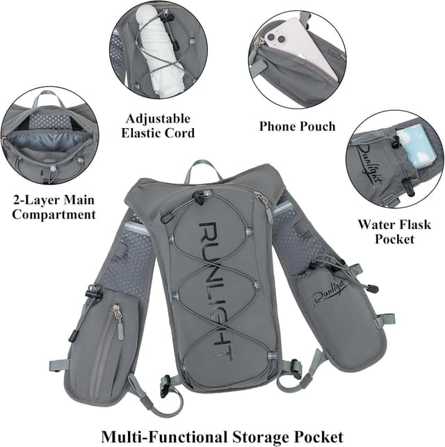 Detalle de Runlight Running Vest Hydration Backpack (1.5L) for Women & Men