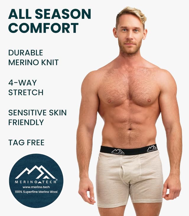 Detalle de Boxer lana merino 100% Merino.tech