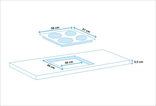 Detalle de Beko HIC64401 Einbau Glaskeramik Kochfeld mit Touch-Steuerung und Timer