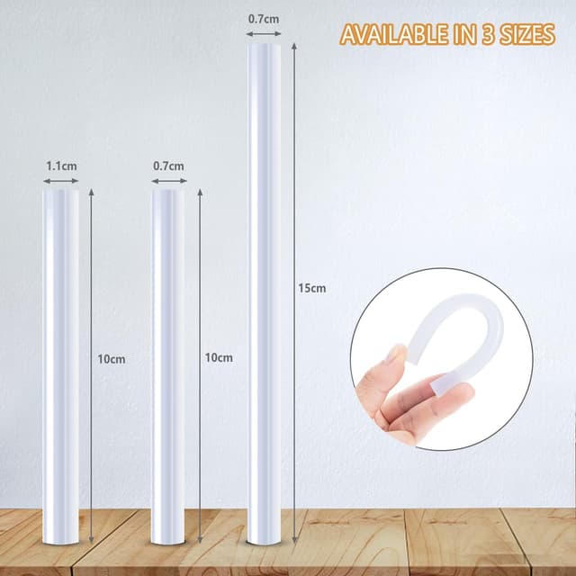 Thumbnail 1 de JelKen Hot Glue Sticks 7mm x 100mm, 100pcs