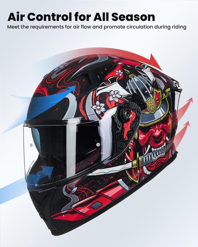 Thumbnail 2 de ILM Z501 Full Face Helmet Large 🏍