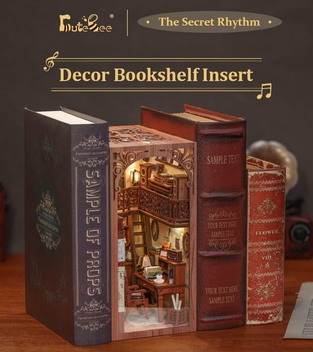 Thumbnail 1 de CUTEBEE Book Nook Kit DIY Miniature House