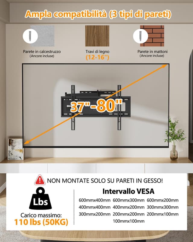 Thumbnail 1 de FORGING MOUNT Supporto TV 1090 mm per 37-80"