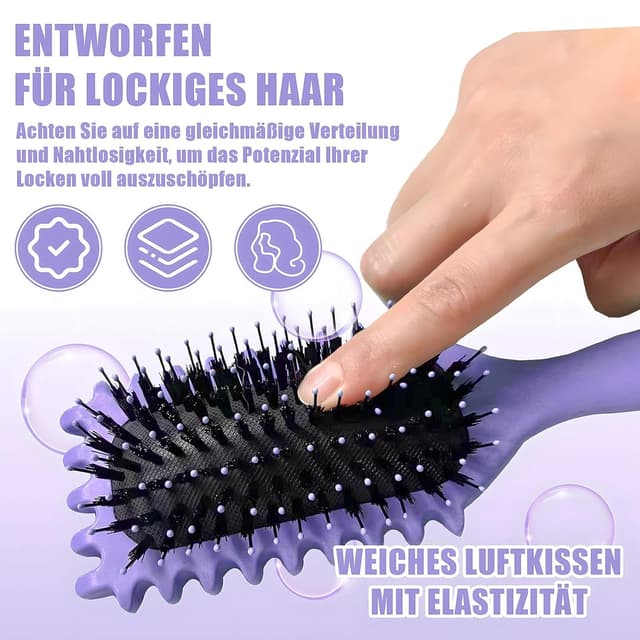Detalle 2 de Curl Define Stylingbürste Lockenbürste Lila 🎀