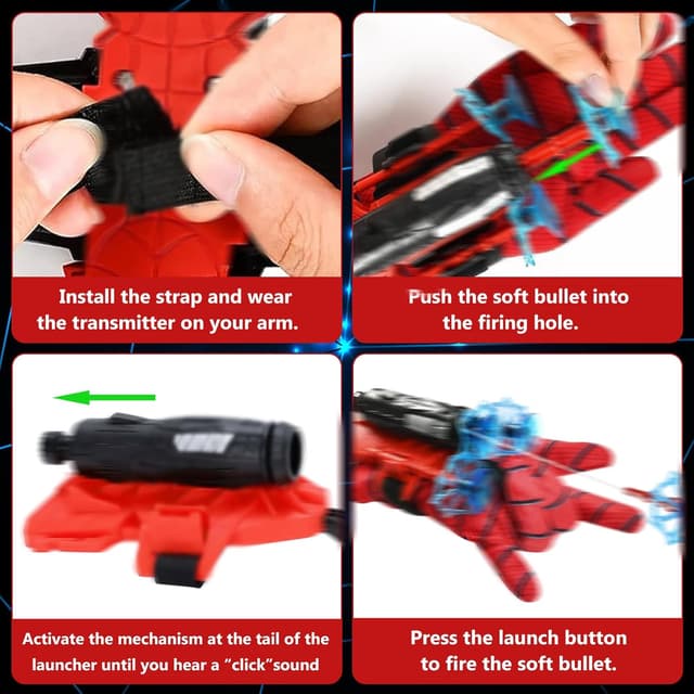 Thumbnail 5 de WYFDCZZP Set 2 spara-ragnatele per travestimento bambini