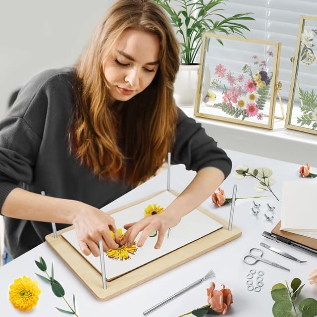 Thumbnail 6 de Sanlebi Large Flower Press 30x21cm kit 🌼