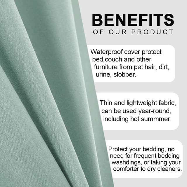 Thumbnail 6 de DUJUIKE Copriletto Impermeabile Twin 160x230 Verde