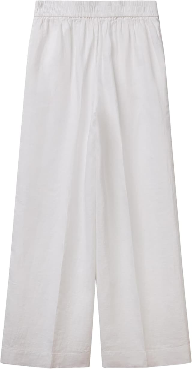 Detalle de Pantalone a palazzo in lino United Colors of Benetton 4aghdf08k da donna