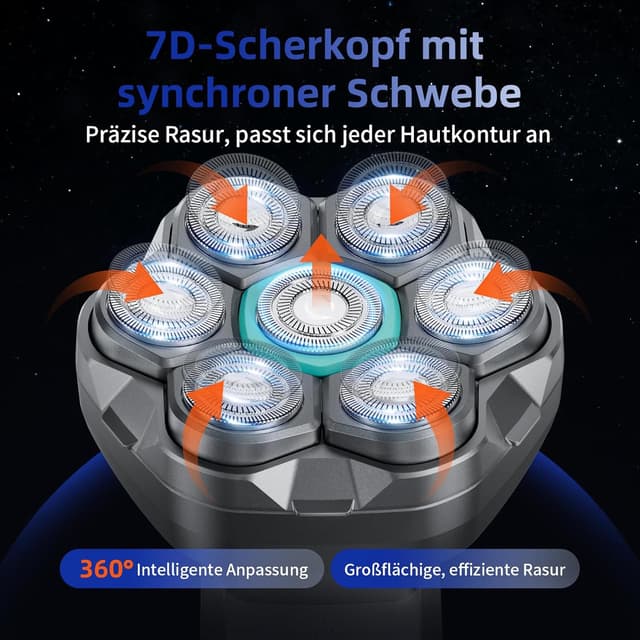 Detalle de Glatzenrasierer Herren 7D, 7.000? Köpfe