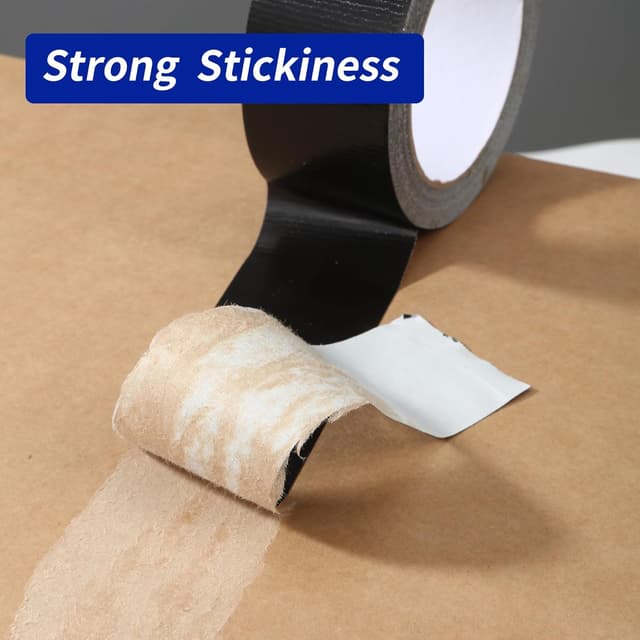 Detalle de Nuangoo Ruban adhésif toilé imperméable 2 rouleaux 48 mm x 27 m (noir)