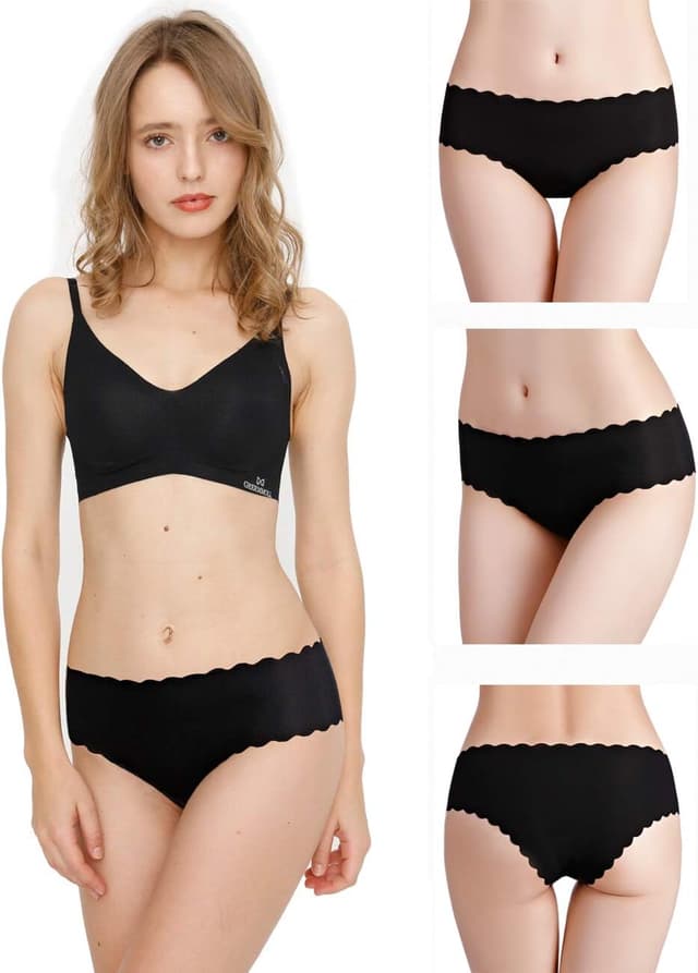 Detalle de Culottes femme Donpapa sans couture en microfibre (lot 3/6) – invisibles sous les vêtements