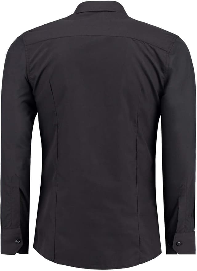 Detalle de J'S FASHION Herren Hemd Slim-Fit – Langarm-Freizeithemd pflegeleicht und bügelleicht
