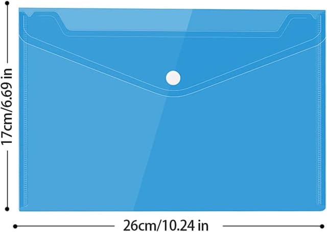 Detalle de LZYKJGS Lot de 36 pochettes plastique avec bouton pression A5 (PP) pour documents
