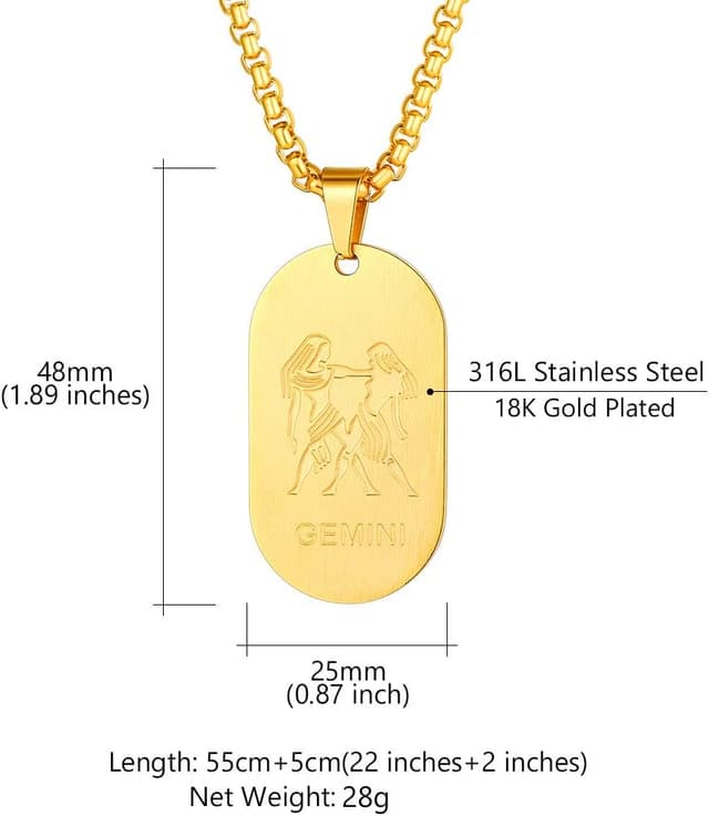 Detalle de Collier signe astrologique acier inox 12