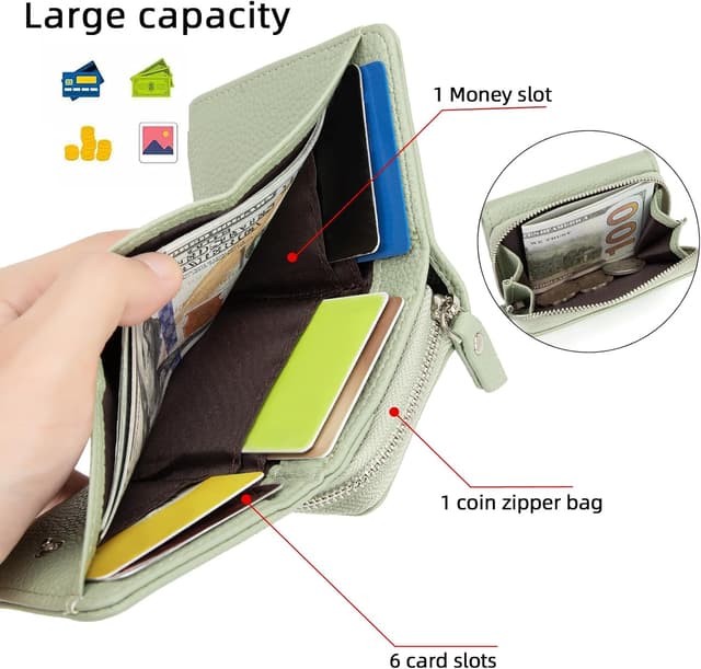 Detalle 2 de CHAOFANXI Geldbörse für Damen 10 x 8 x 4 cm